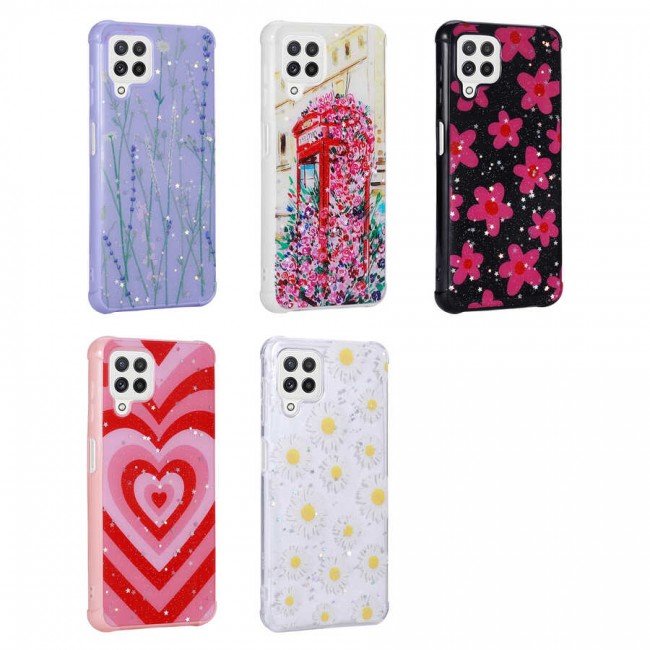 Galaxy A22 4G Kılıf Simli Desenli Kamera Korumalı Parlak Zore Popy Kapak Galaxy A22 4G Kılıf Simli Desenli Kamera Korumalı Parlak Zore Popy Kapak
