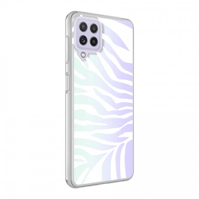 Galaxy A22 4G Kılıf Zore M-Blue Desenli Kapak Galaxy A22 4G Kılıf Zore M-Blue Desenli Kapak