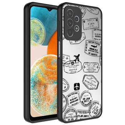 Bal-z Galaxy A23 Kılıf Aynalı Desenli Kamera Korumalı Parlak  Mirror Kapak