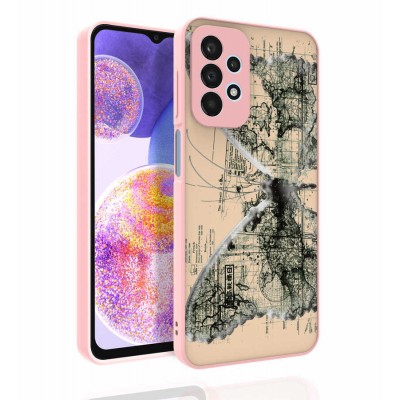 Bal-z Galaxy A23 Kılıf Desenli Kamera Korumalı Parlak  Nora Kapak