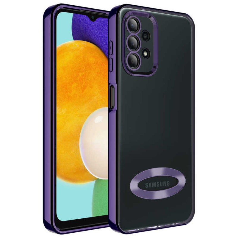 Bal-z Galaxy A23 Kılıf Kamera Korumalı Logo Gösteren  Omega Kapak