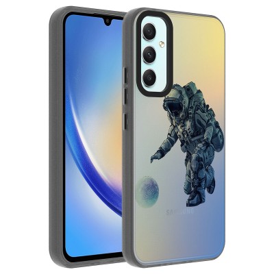 Bal-z Galaxy A24 Kılıf Desenli  Dragon Sert Kapak