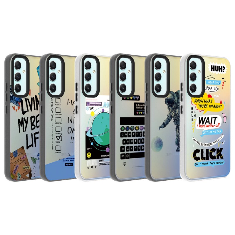 Bal-z Galaxy A24 Kılıf Desenli  Dragon Sert Kapak