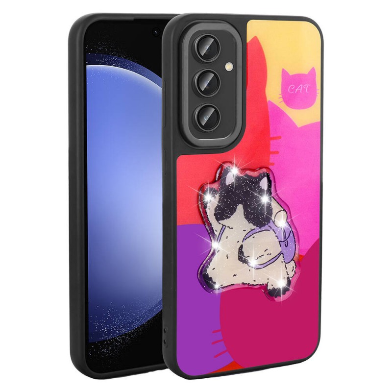 Bal-z Galaxy A24 Kılıf Parlayan Kabartmalı İkonik Figürlü  Amas Silikon Kapak