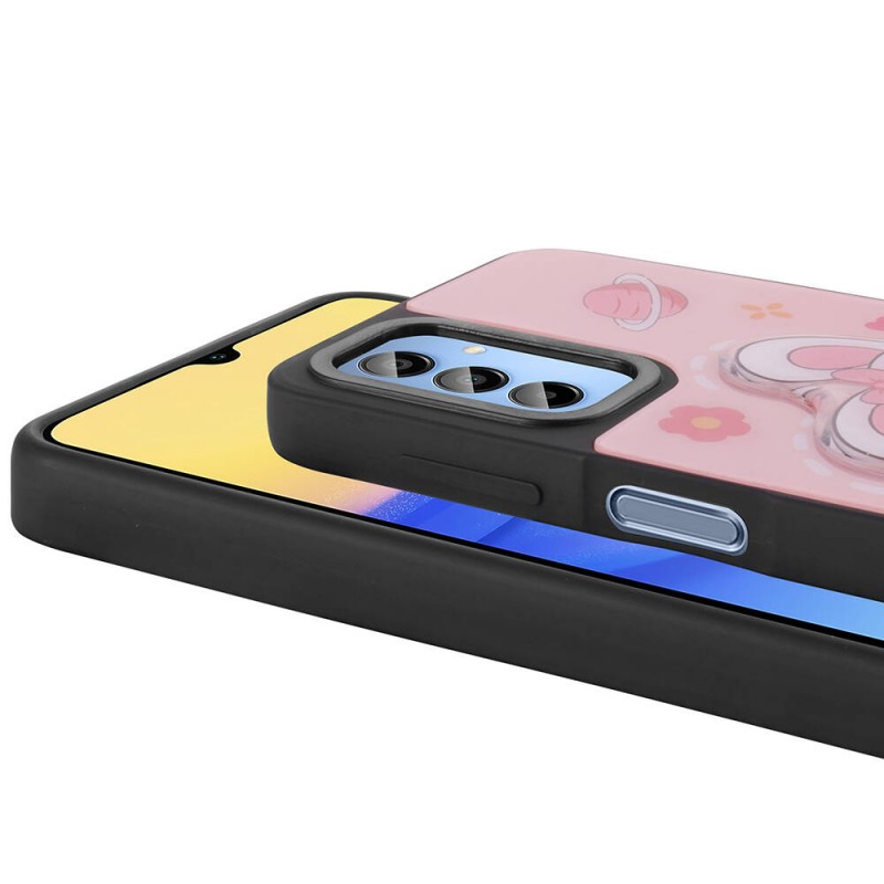 Bal-z Galaxy A25 Kılıf Parlayan Kabartmalı İkonik Figürlü  Amas Silikon Kapak