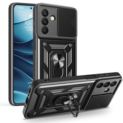 Bal-z Galaxy A26 Kılıf Magnetik Standlı Kamera Korumalı  Sürgülü Vega Kapak