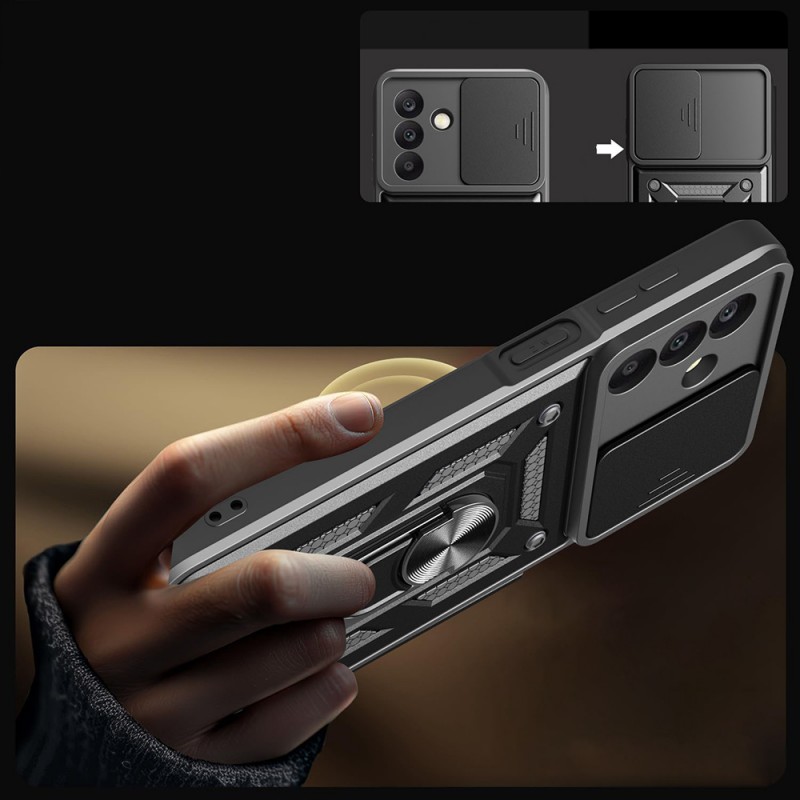 Bal-z Galaxy A26 Kılıf Magnetik Standlı Kamera Korumalı  Sürgülü Vega Kapak