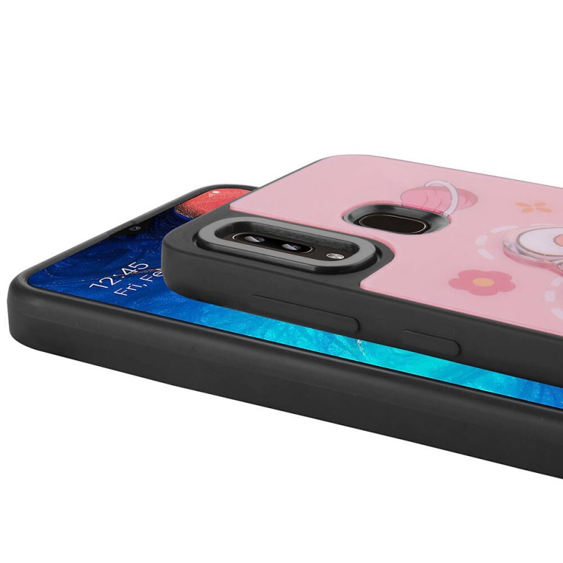 Bal-z Galaxy A30 Kılıf Parlayan Kabartmalı İkonik Figürlü  Amas Silikon Kapak