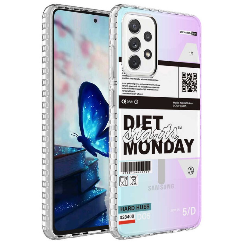 Bal-z Galaxy A32 4G Kılıf Airbag Kenarlı Renkli Desenli Silikon  Elegans Kapak