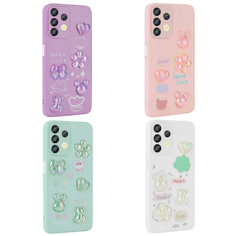 Bal-z Galaxy A32 4G Kılıf Kabartma Figürlü Parlak  Toys Silikon Kapak