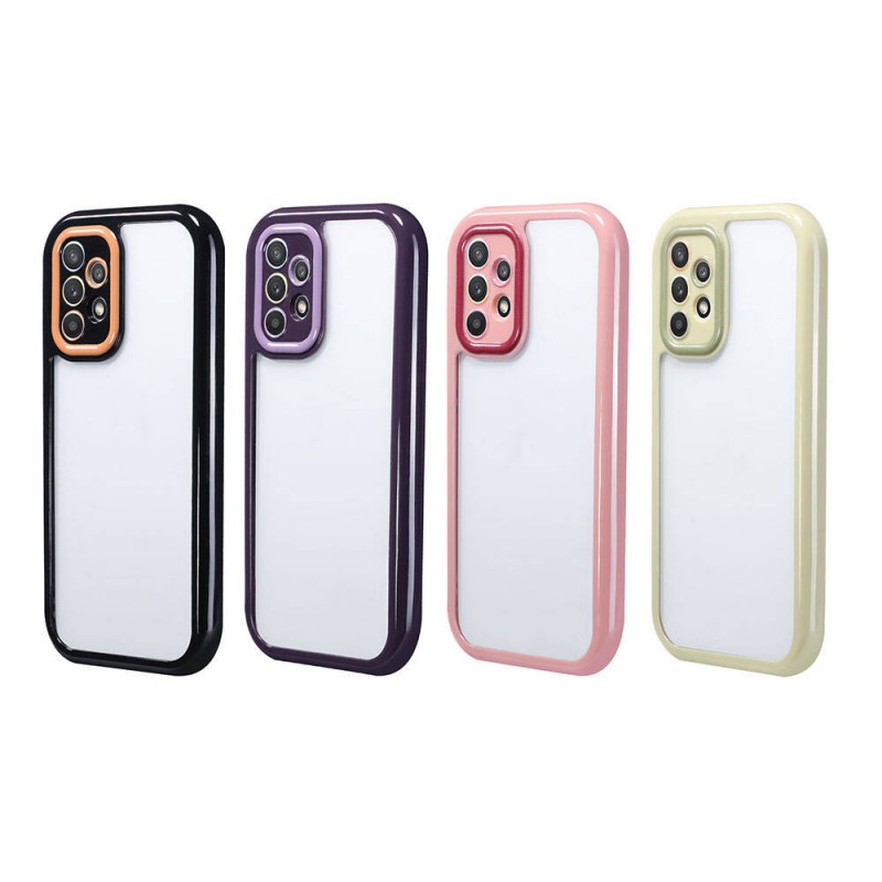 Bal-z Galaxy A32 4G Kılıf Kamera Korumalı Renkli Kenar ve Çerçeve Tasarımlı  Vitamin Kapak