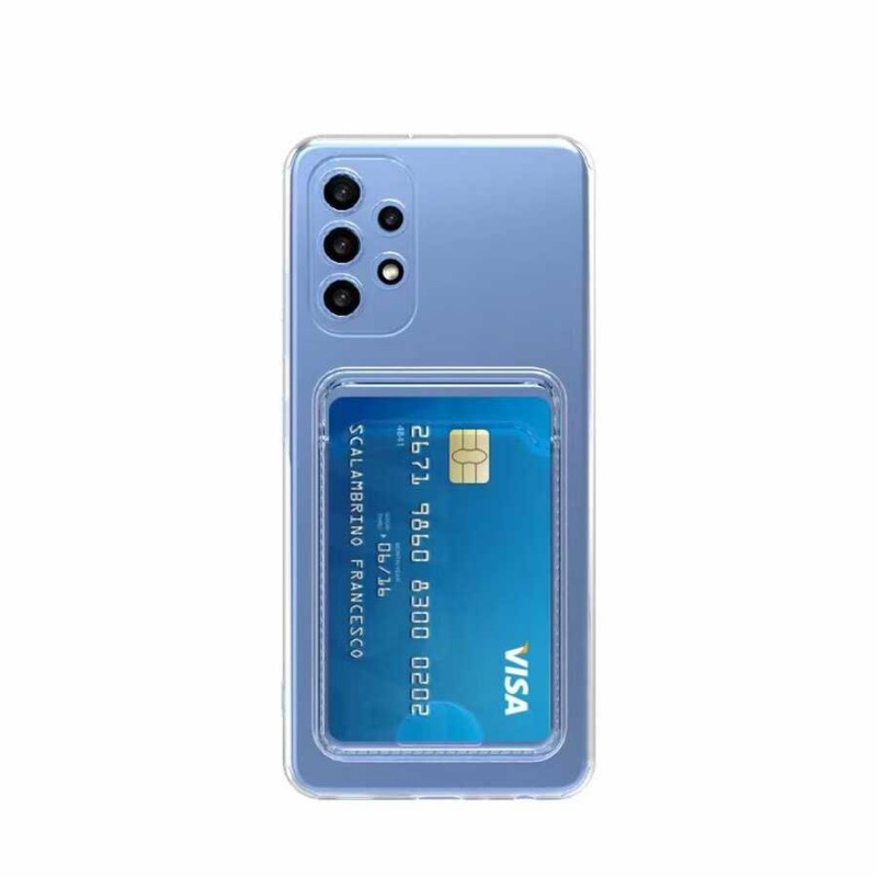 Bal-z Galaxy A32 4G Kılıf Kartlıklı Şeffaf  Setra Clear Silikon Kapak