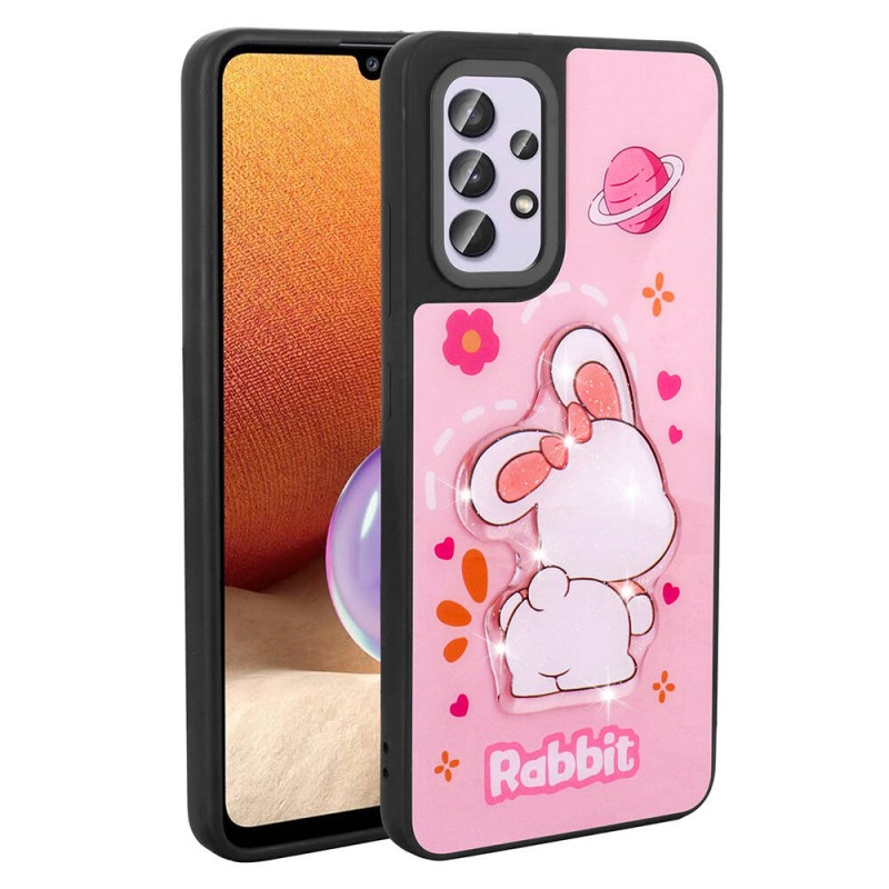 Bal-z Galaxy A32 4G Kılıf Parlayan Kabartmalı İkonik Figürlü  Amas Silikon Kapak