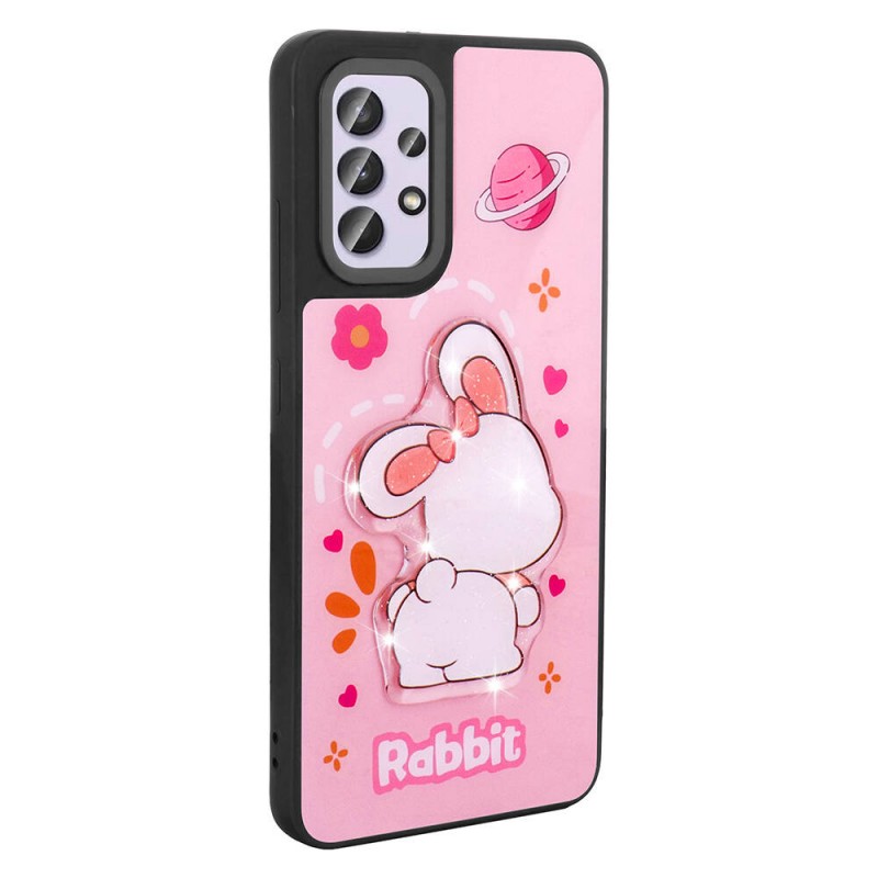 Bal-z Galaxy A32 4G Kılıf Parlayan Kabartmalı İkonik Figürlü  Amas Silikon Kapak