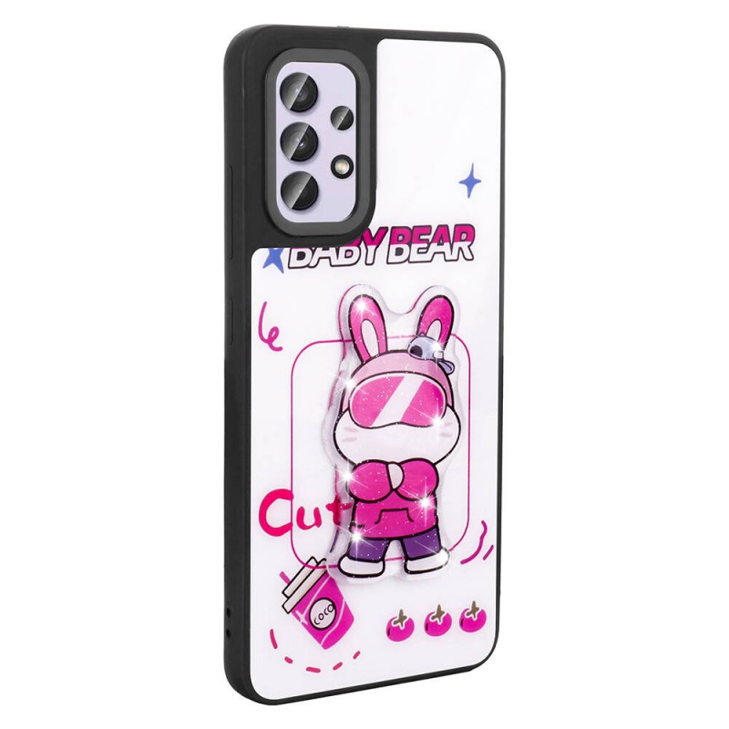 Bal-z Galaxy A32 4G Kılıf Parlayan Kabartmalı İkonik Figürlü  Amas Silikon Kapak