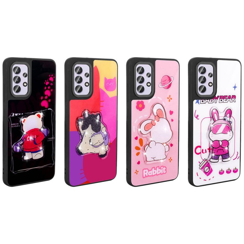 Bal-z Galaxy A32 4G Kılıf Parlayan Kabartmalı İkonik Figürlü  Amas Silikon Kapak