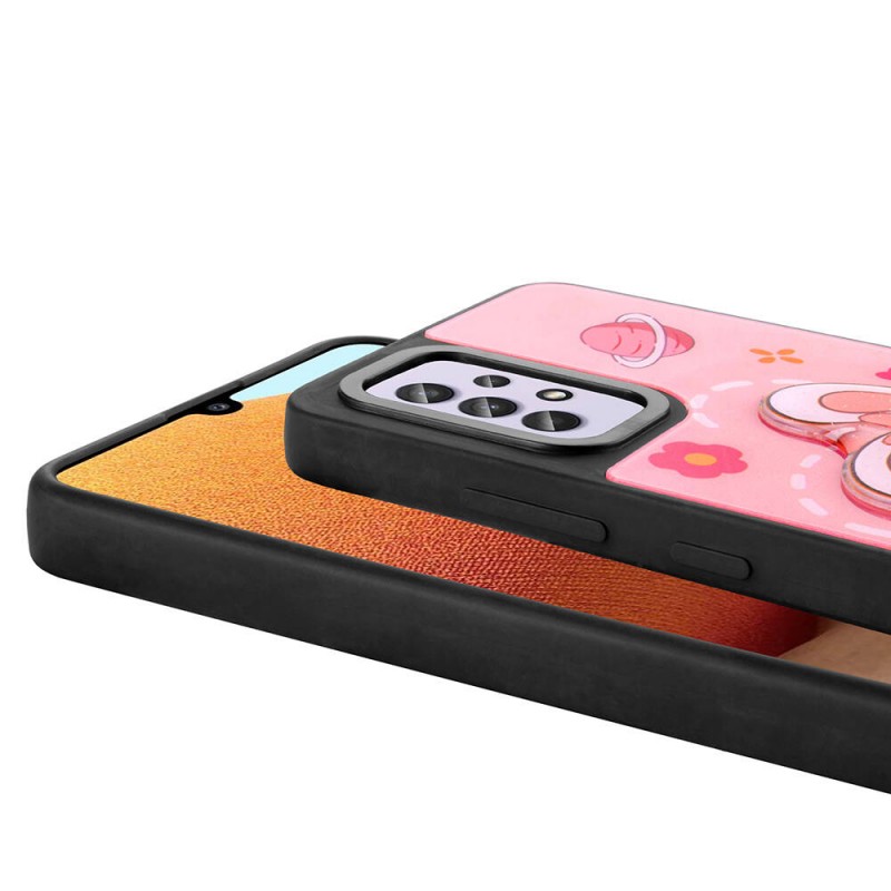 Bal-z Galaxy A32 4G Kılıf Parlayan Kabartmalı İkonik Figürlü  Amas Silikon Kapak