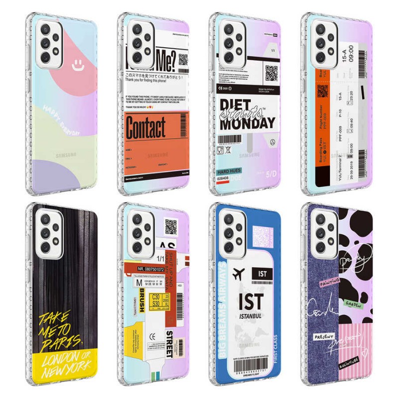 Bal-z Galaxy A33 5G Kılıf Airbag Kenarlı Renkli Desenli Silikon  Elegans Kapak