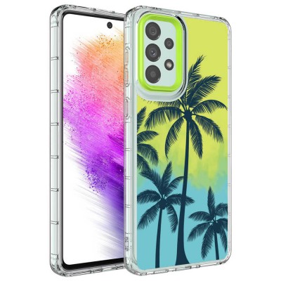 Bal-z Galaxy A33 5G Kılıf Kamera Korumalı Renkli Desenli Sert Silikon  Korn Kapak