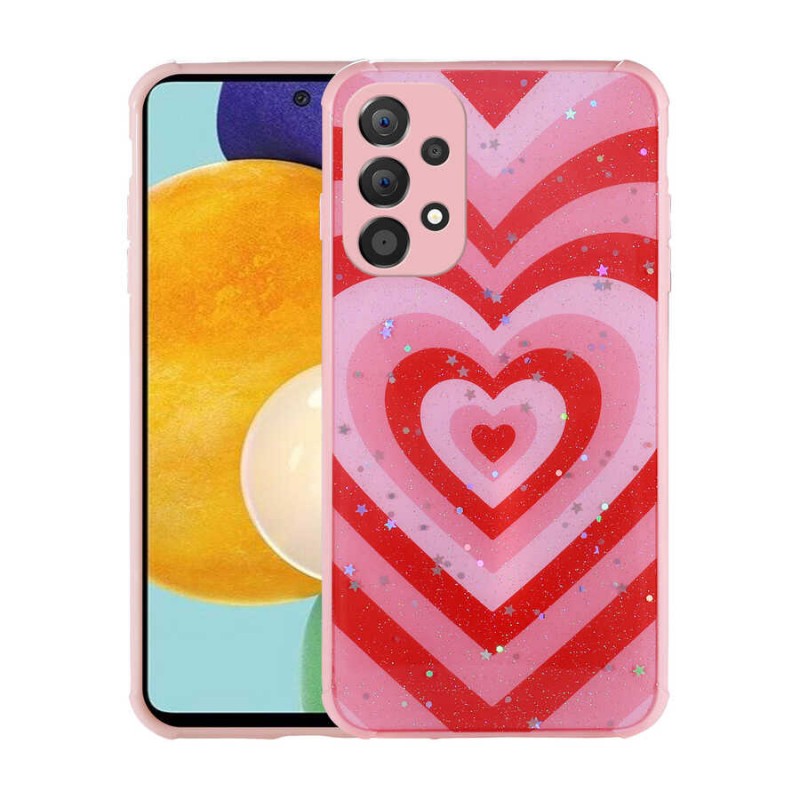 Bal-z Galaxy A33 5G Kılıf Simli Desenli Kamera Korumalı Parlak  Popy Kapak