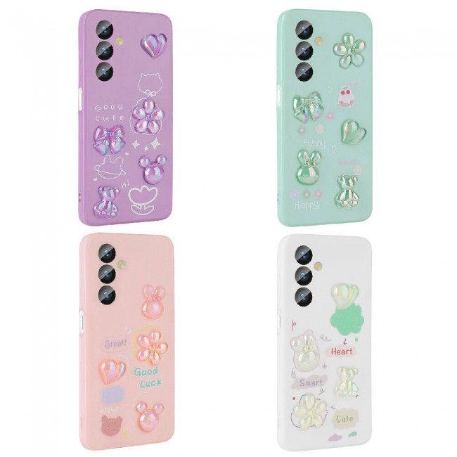 Galaxy A34 Kılıf Kabartma Figürlü Parlak Zore Toys Silikon Kapak Galaxy A34 Kılıf Kabartma Figürlü Parlak Zore Toys Silikon Kapak
