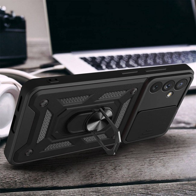 Galaxy A34 Kılıf Magnetik Standlı Kamera Korumalı Zore Sürgülü Vega Kapak Galaxy A34 Kılıf Magnetik Standlı Kamera Korumalı Zore Sürgülü Vega Kapak