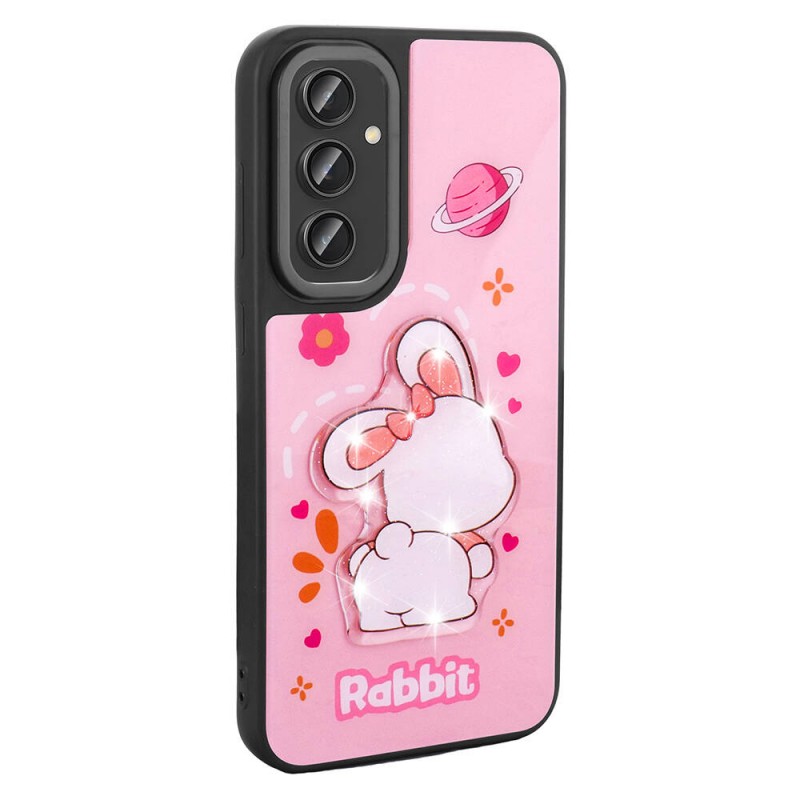 Bal-z Galaxy A35 Kılıf Parlayan Kabartmalı İkonik Figürlü  Amas Silikon Kapak