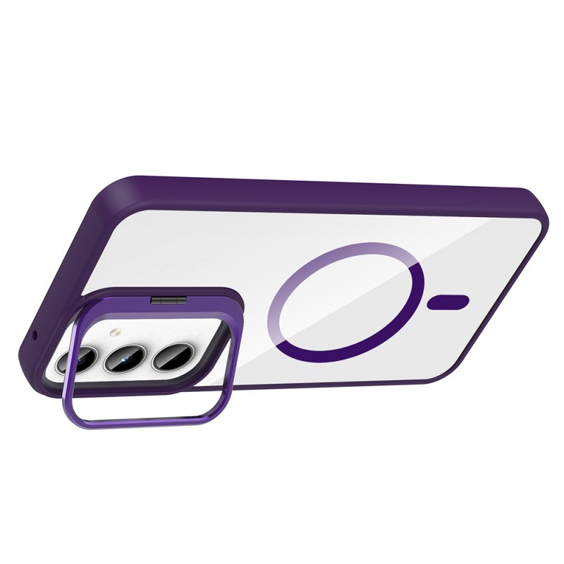 Bal-z Galaxy A35 Kılıf Standlı ve Kamera Lens Hediyeli M-Safe Şarj Özellikli Zore Etro Kapak