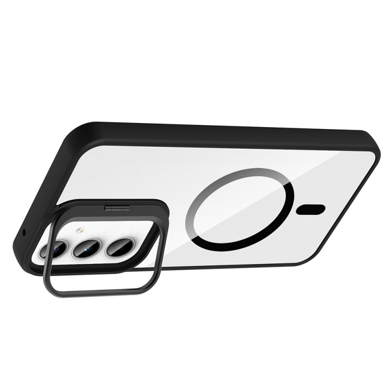 Bal-z Galaxy A35 Kılıf Standlı ve Kamera Lens Hediyeli M-Safe Şarj Özellikli Zore Etro Kapak