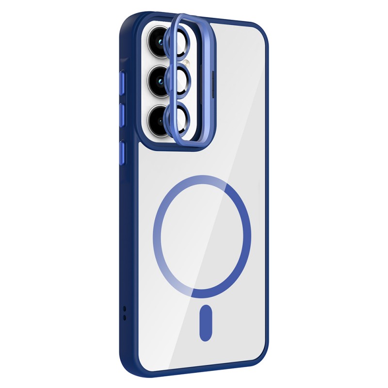 Bal-z Galaxy A35 Kılıf Standlı ve Kamera Lens Hediyeli M-Safe Şarj Özellikli Zore Etro Kapak