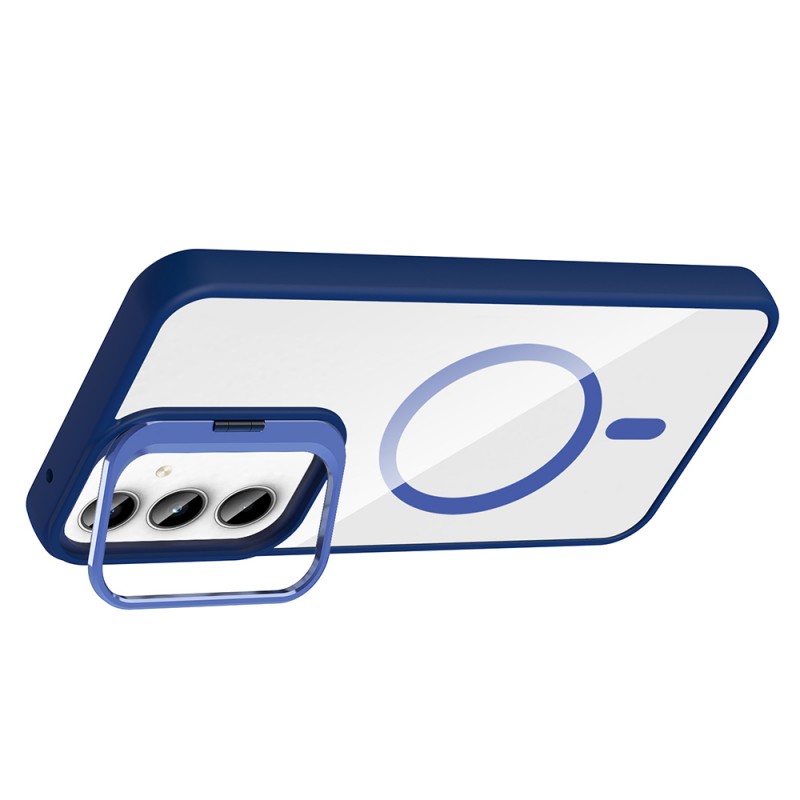 Bal-z Galaxy A35 Kılıf Standlı ve Kamera Lens Hediyeli M-Safe Şarj Özellikli Zore Etro Kapak