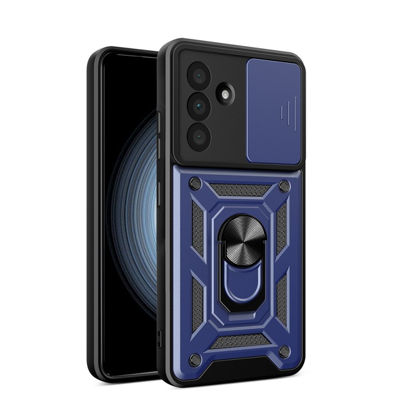 Bal-z Galaxy A36 Kılıf Magnetik Standlı Kamera Korumalı  Sürgülü Vega Kapak