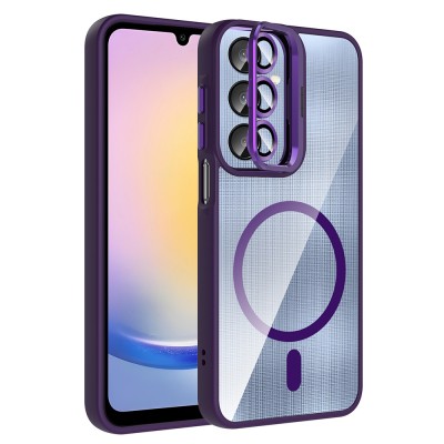 Bal-z Galaxy A36 Kılıf Standlı ve Kamera Lens Hediyeli Zore Etro Kapak