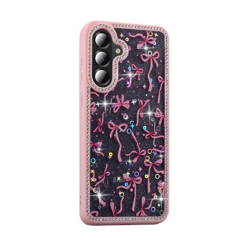 Bal-z Galaxy A36 Kılıf Taşlı ve Simli Tasarım Zore Azra Kapak