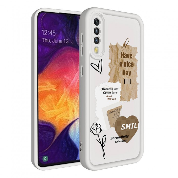 Galaxy A50 Kılıf Kamera Korumalı Baskılı Arka Yüzey Zore Klas Kapak