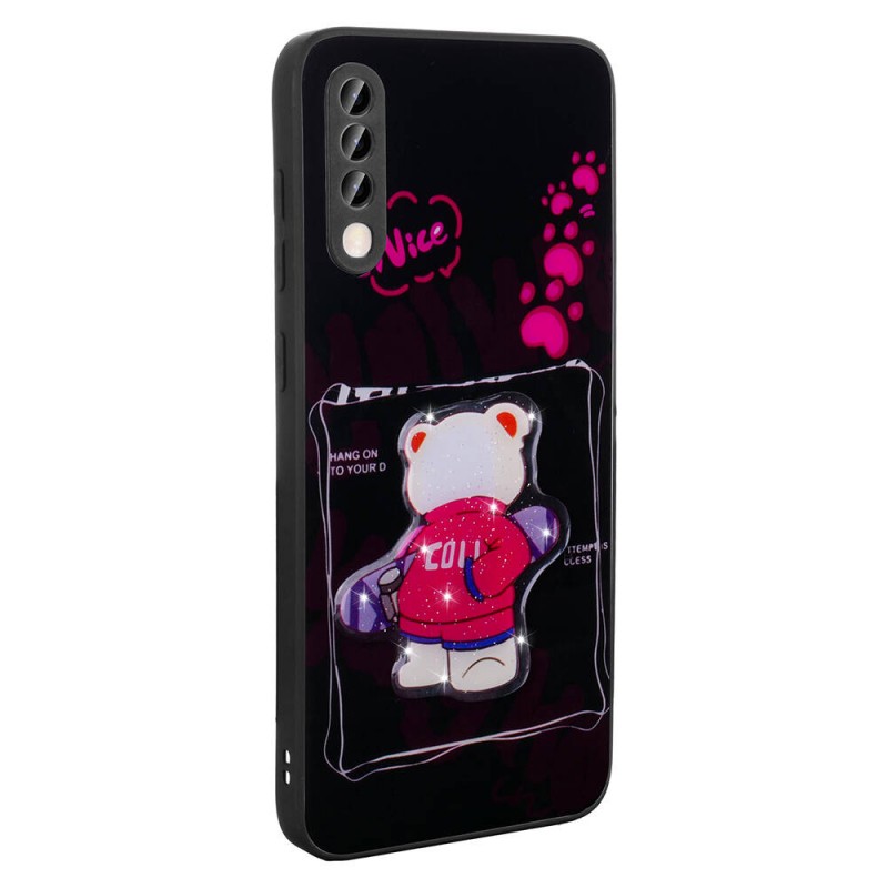 Bal-z Galaxy A50 Kılıf Parlayan Kabartmalı İkonik Figürlü  Amas Silikon Kapak