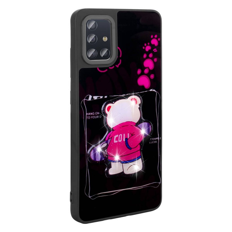 Bal-z Galaxy A51 Kılıf Parlayan Kabartmalı İkonik Figürlü  Amas Silikon Kapak