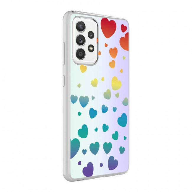 Galaxy A52 Kılıf Zore M-Blue Desenli Kapak Galaxy A52 Kılıf Zore M-Blue Desenli Kapak