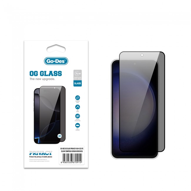 Galaxy A54 Go Des OG Glass Privacy Antistatik Temperli Cam Ekran Koruyucu Galaxy A54 Go Des OG Glass Privacy Antistatik Temperli Cam Ekran Koruyucu