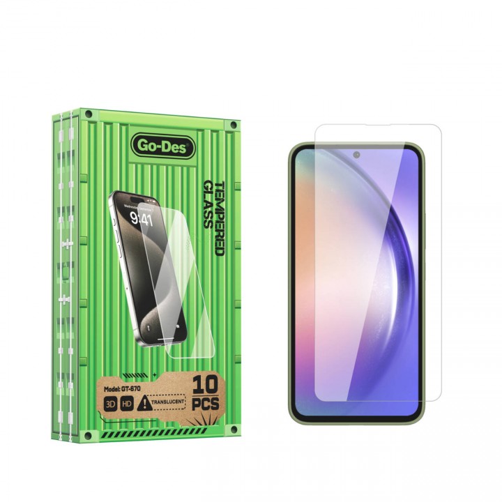 Galaxy A54 Go Des Parmak İzi Bırakmayan 9H Oleofobik Bom Glass Ekran Koruyucu 10'lu Paket