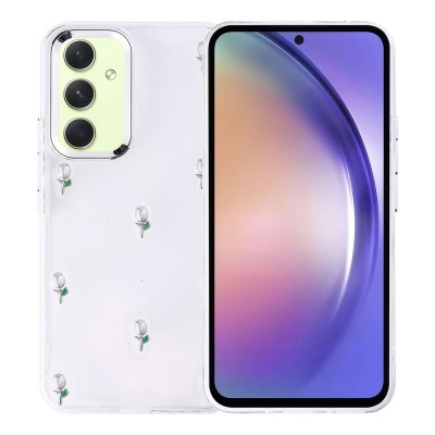 Bal-z Galaxy A54 Kılıf Airbag Tasarımlı Simli Şeffaf Zore Kutup Kapak