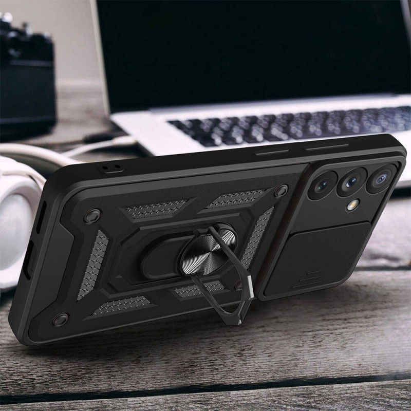 Bal-z Galaxy A54 Kılıf Magnetik Standlı Kamera Korumalı  Sürgülü Vega Kapak