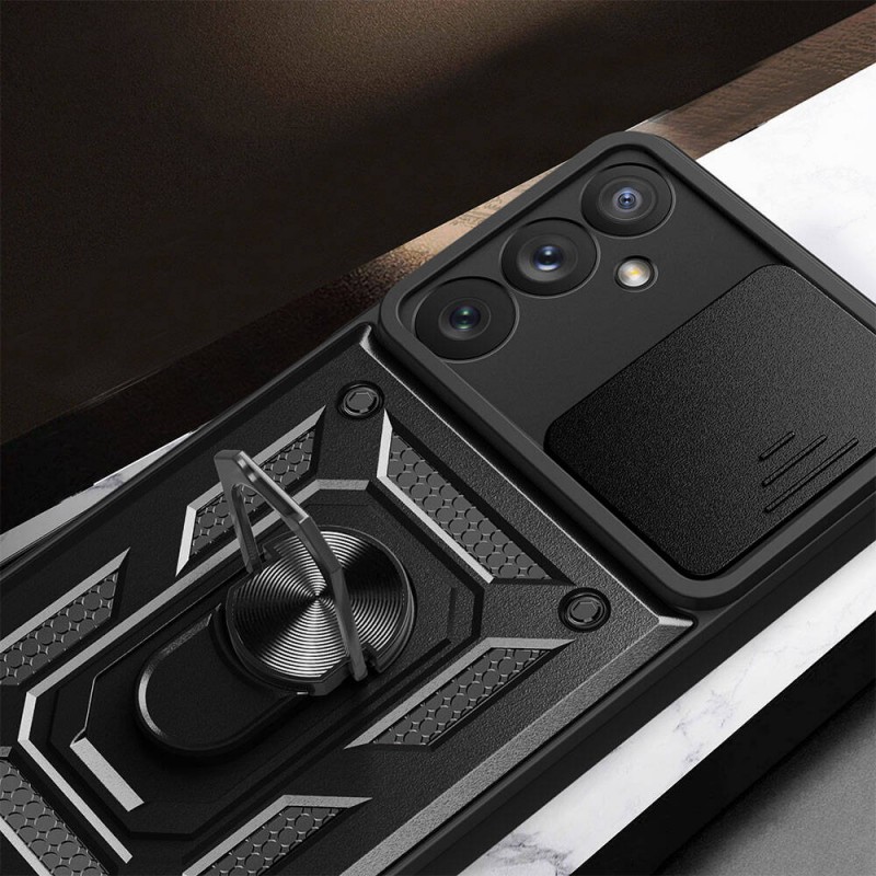 Bal-z Galaxy A54 Kılıf Magnetik Standlı Kamera Korumalı  Sürgülü Vega Kapak