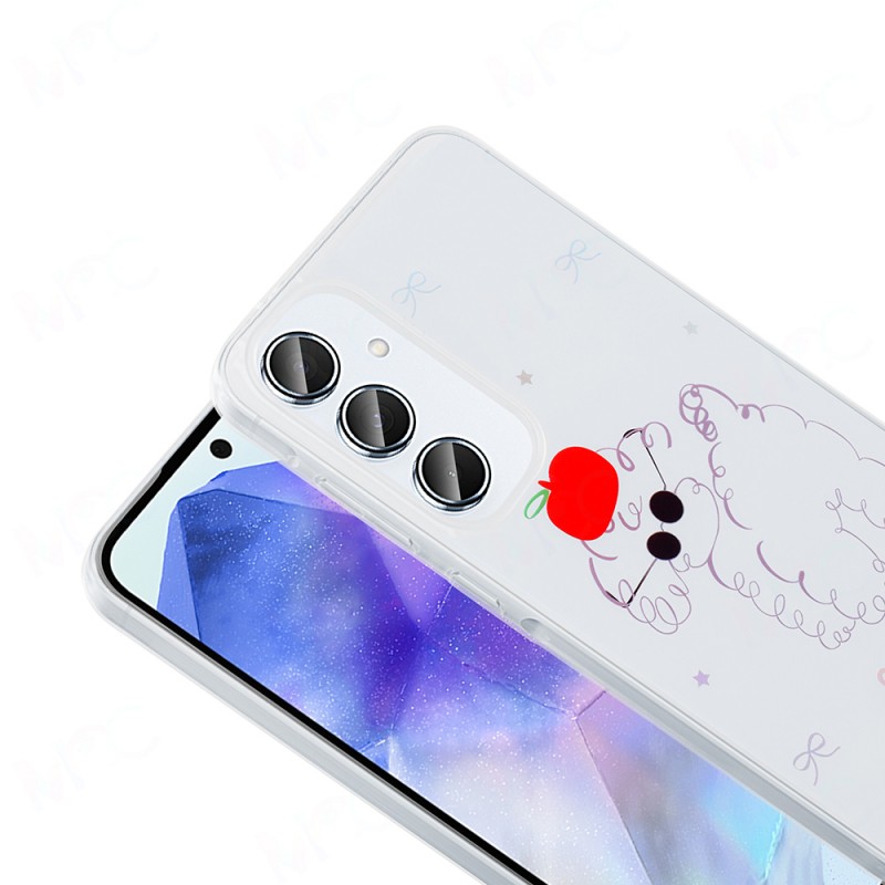 Bal-z Galaxy A55 Kılıf Şeffaf Figürlü Zore Folk Sert Kapak