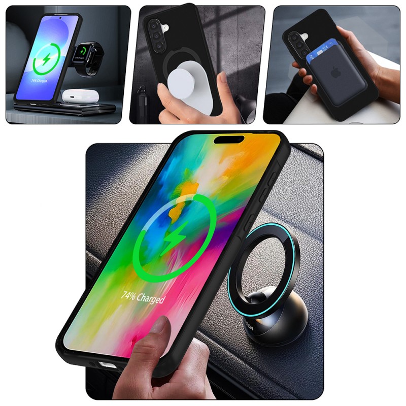 Bal-z Galaxy A56 Kılıf M-safe Şarj Özellikli Standlı Zore Samara Kapak