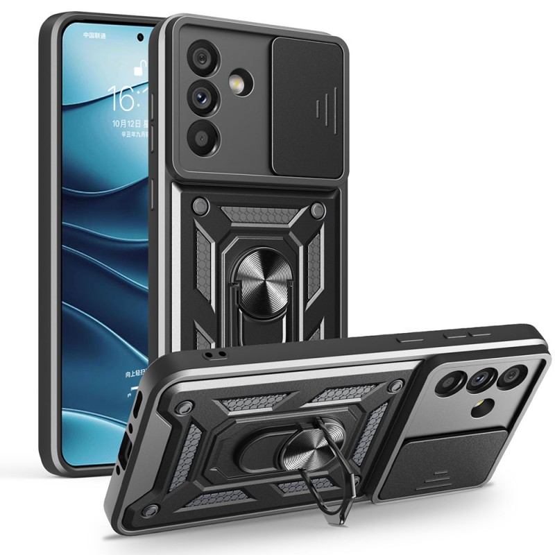 Bal-z Galaxy A56 Kılıf Magnetik Standlı Kamera Korumalı  Sürgülü Vega Kapak