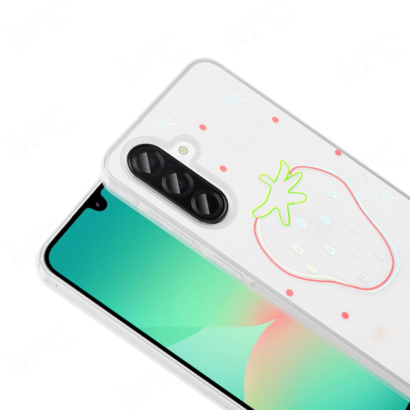 Bal-z Galaxy A56 Kılıf Şeffaf Figürlü Zore Folk Sert Kapak