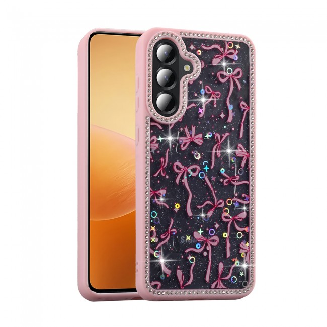 Galaxy A56 Kılıf Taşlı ve Simli Tasarım Zore Azra Kapak Galaxy A56 Kılıf Taşlı ve Simli Tasarım Zore Azra Kapak