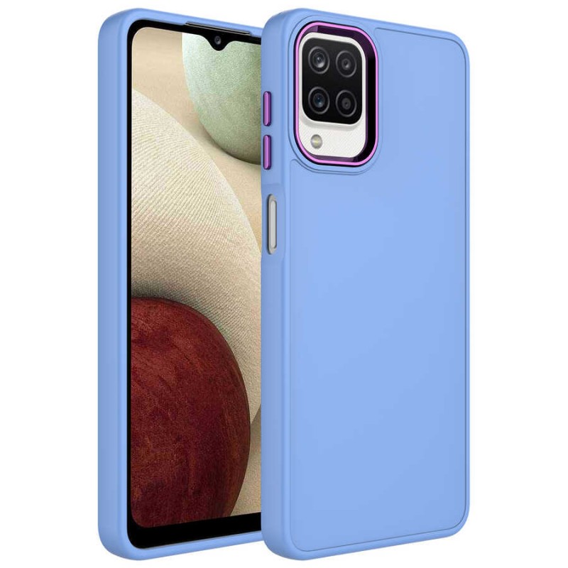 Bal-z Galaxy M12 Kılıf Metal Çerçeve ve Buton Tasarımlı Silikon  Luna Kapak