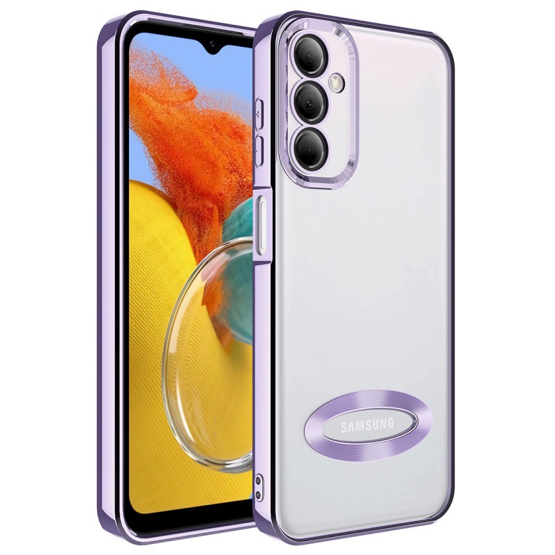 Bal-z Galaxy M14 Kılıf Kamera Korumalı Logo Gösteren  Omega Kapak